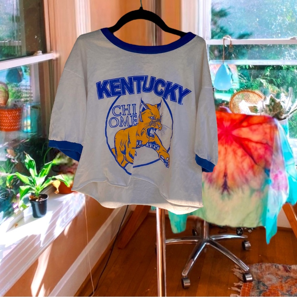 excluded ☁︎ ΧΩ Chi Omega UK University of Kentucky Varsity Crop Top ΧΩ